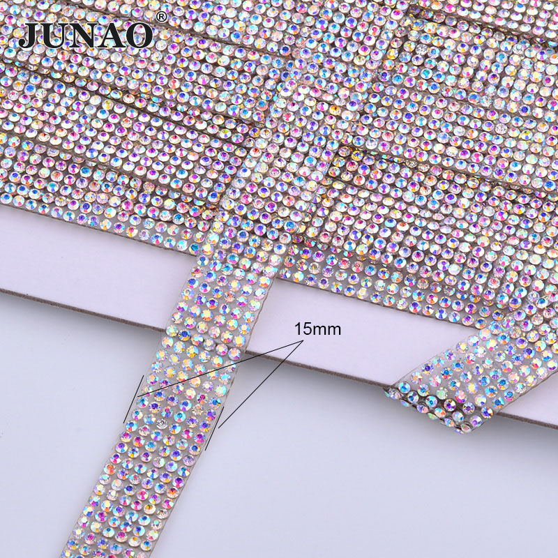 Hotfix Rhinestone Sheet - Junao 5Yard Crystal AB Berlian Imitasi