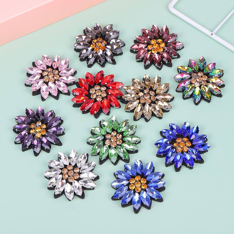 Applique Patch Flower - 5PCS Aplikasi Kain Bunga Matahari Buatan