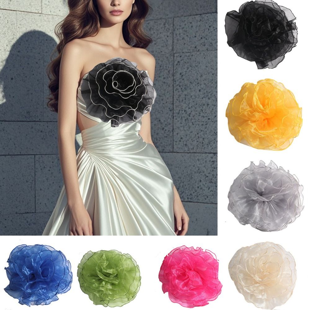 Applique Patch Flower - Bros Bunga Kain 3D Besar Buatan