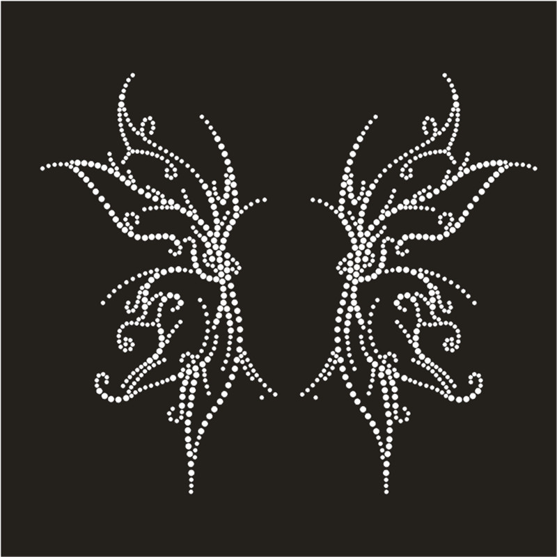 Hotfix Rhinestone Sheet - Kaus Desain Motif Berlian Imitasi Dekorasi