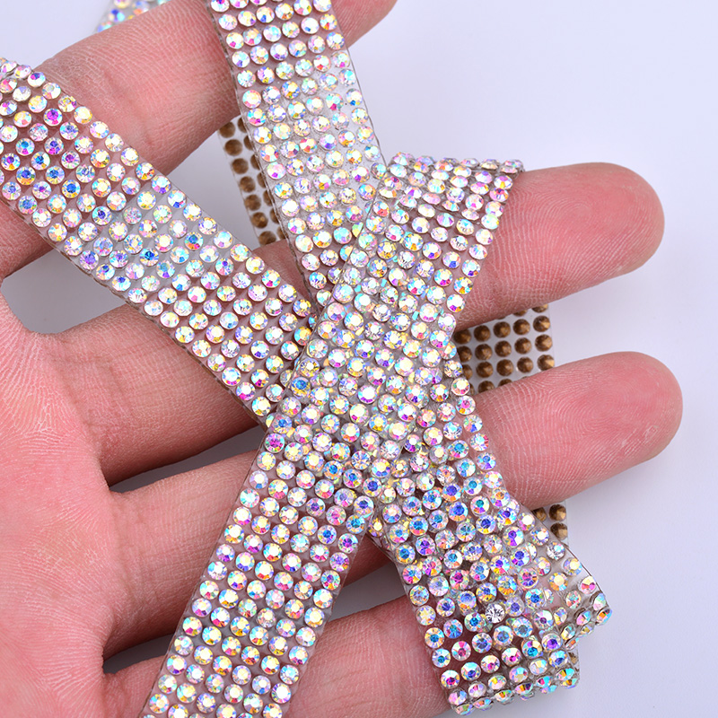 Junao 5Yard Crystal AB Berlian - Hotfix Rhinestone Sheet ulasan dan harga
