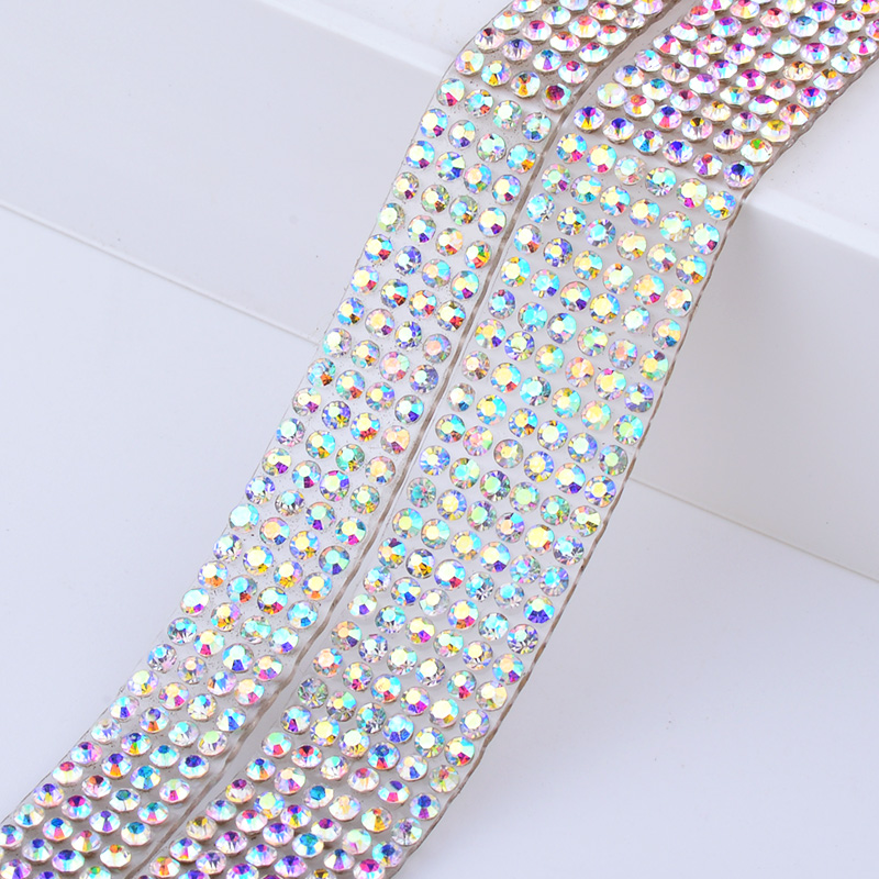 Junao 5Yard Crystal AB Berlian - Hotfix Rhinestone Sheet ulasan dan harga