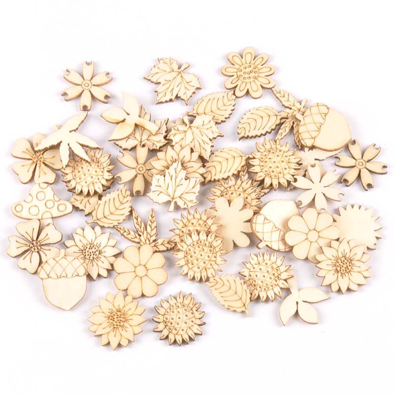30 buah 25-30mm Aksesori kayu  - Embellish Craft ulasan dan harga
