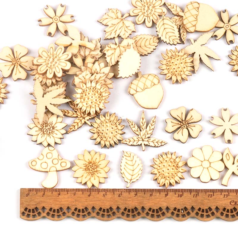 30 buah 25-30mm Aksesori kayu  - Embellish Craft ulasan dan harga