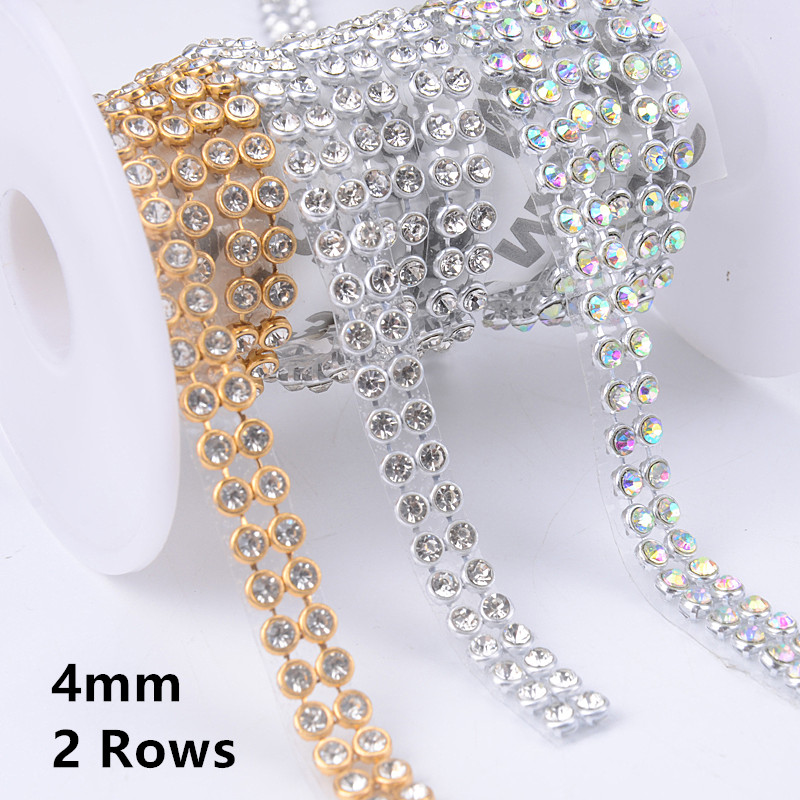 4Mm 2/5/10 Baris Pita Batu Sej - Hotfix Rhinestone Sheet ulasan dan harga