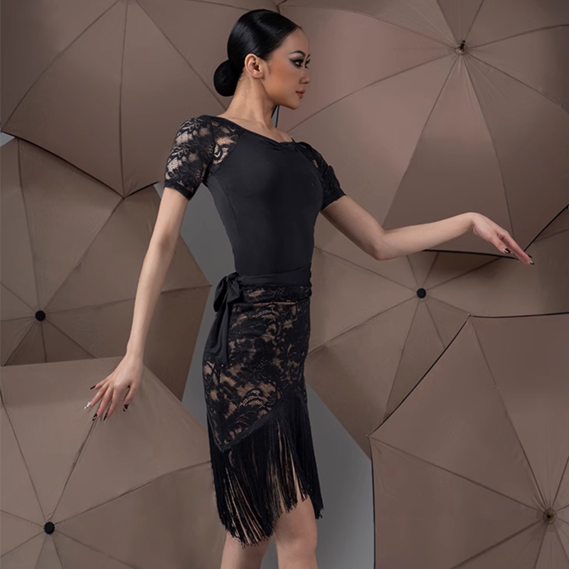 Fashion baju dansa Latin Samba - Tassel Fringe Trim ulasan dan harga