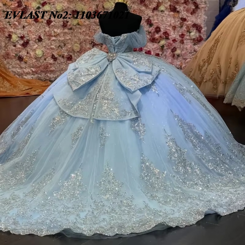 EVLAST Gaun Qinceanera Biru La - Tassel Fringe Trim ulasan dan harga