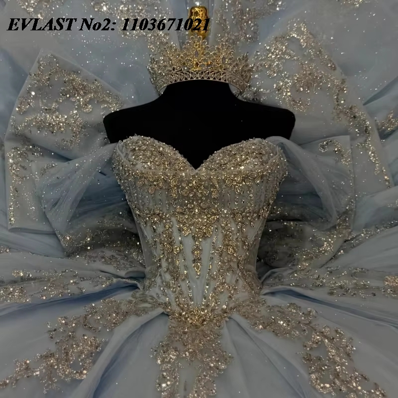 EVLAST Gaun Qinceanera Biru La - Tassel Fringe Trim ulasan dan harga