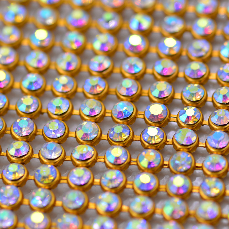 JUNAO 45*120cm Kristal AB Kain - Hotfix Rhinestone Sheet ulasan dan harga
