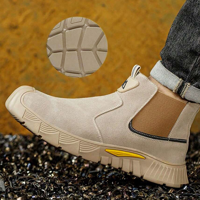 Sepatu Kerja dengan Ujung Baja - Guipure Lace Panel ulasan dan harga