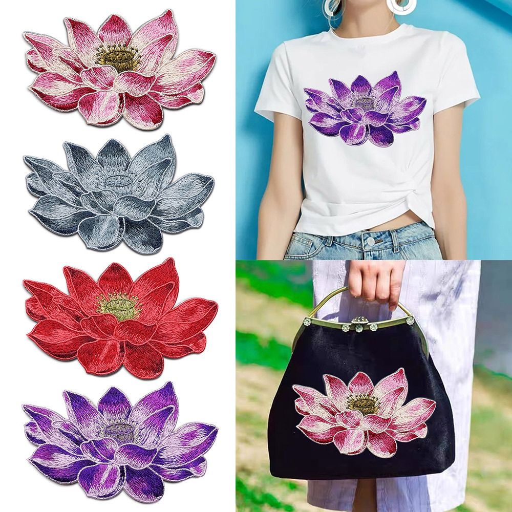 Patch bunga Lotus lembut Akses - Applique Patch Flower ulasan dan harga
